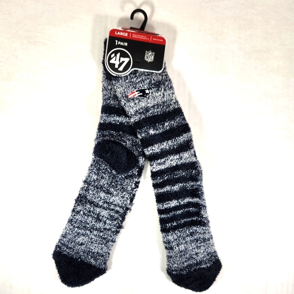 NWT Men's New England Patriot '47 Fuzzy Socks - Picture 1 of 4